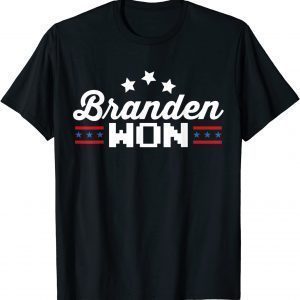 Brandon Won US Flag Funny Trendy Sarcastic Conservative T-ShirtBrandon Won US Flag Funny Trendy Sarcastic Conservative T-Shirt