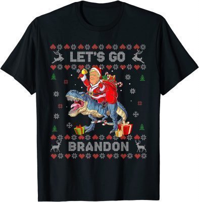 Funny Trump Sarcastic Lets Go Branson Ugly Christmas Pajama 2021 Shirts
