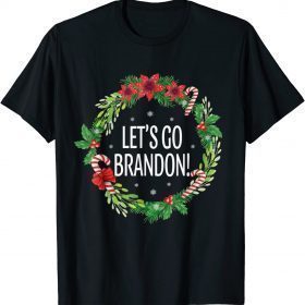 2021 Let's Go Brandon Christmas PJ Chant Meme Political Funny T-Shirt