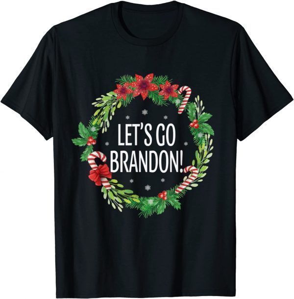 2021 Let's Go Brandon Christmas PJ Chant Meme Political Funny T-Shirt