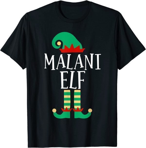 The Malani Elf Funny Family Matching Christmas Pajamas T-Shirt