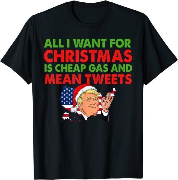 All I Want For Christmas Is Cheap Gas Mean Tweets Funny US T-Shirt