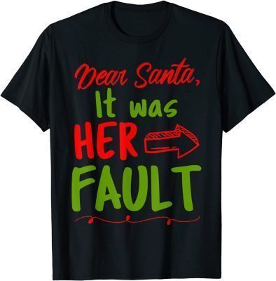 Official Dear Santa Merry Christmas Naughty Elf Family Matching T-Shirt