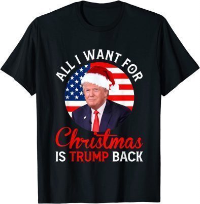 Classic All I Want For Christmas Is Trump Back And New President T-Shirt