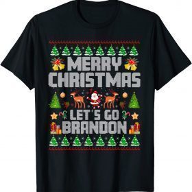 Merry Christmas Let's go Branson Brandon Ugly Sweater Style 2021 T-Shirt