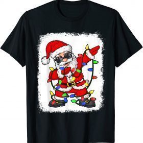 Dabbing Santa Shirt for Boys Girls Christmas Tree Lights Classic TShirt