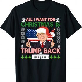 All I Want For Christmas Is Trump Back Ugly Christmas Funny T-Shirt
