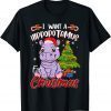T-Shirt I Want A Hippopotamus For Christmas Funny Hippo Pajamas Xmas 2021