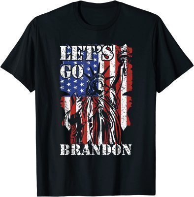 Let's Go Brandon US Flag Funny Gift For Men Women T-Shirt