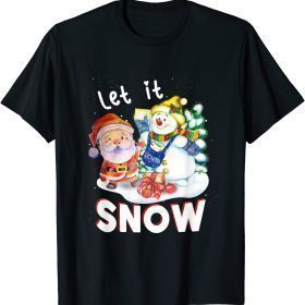 Merry Christmas Let It Snow Gift Tee Shirts