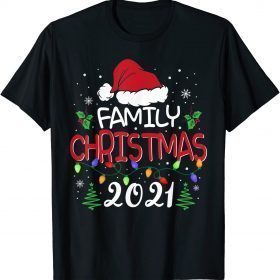 Family Christmas 2021 Matching Shirts Squad Santa Elf Funny T-Shirt