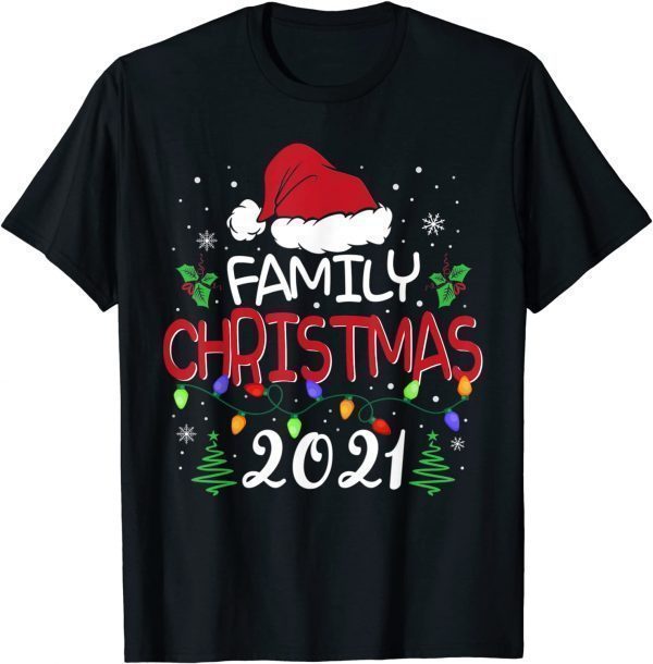 Family Christmas 2021 Matching Shirts Squad Santa Elf Funny T-Shirt