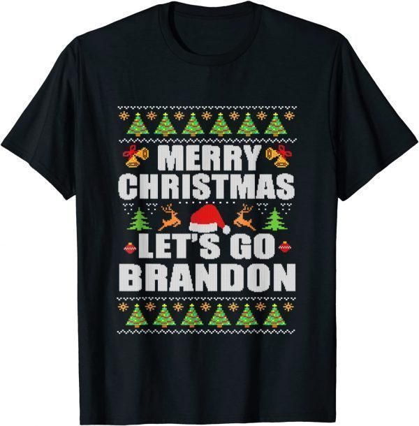 Merry Christmas Let's go Branson Brandon Ugly Sweater Style Gift T-Shirt