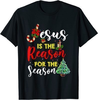 Christian Jesus The Reason Christmas Stocking Stuffer Gift Tee Shirts