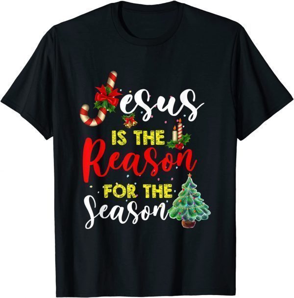 Christian Jesus The Reason Christmas Stocking Stuffer Gift Tee Shirts