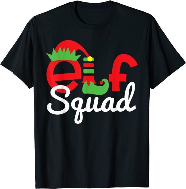 Funny Family Christmas Matching Holiday Group Elf Squad T-Shirt