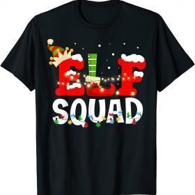 Elf Squad Funny Family Christmas Matching Pajamas Xmas T-Shirt