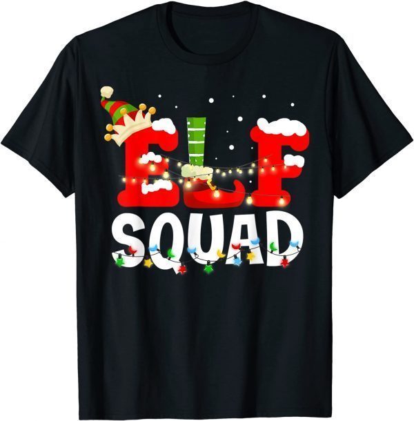 Elf Squad Funny Family Christmas Matching Pajamas Xmas T-Shirt