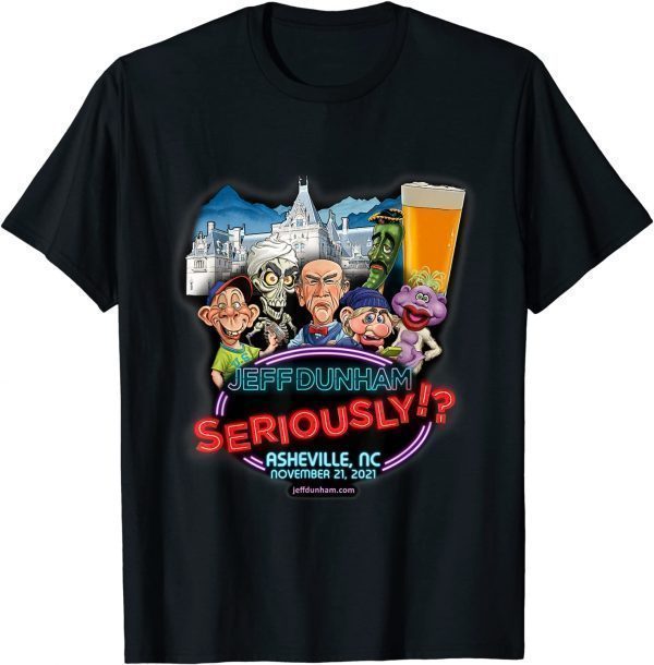 Official Jeff Dunham Asheville, NC T-Shirt