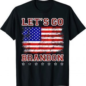 Classic Let's Go Brandon Conservative US Flag T-Shirt