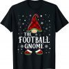 T-Shirt Football Gnome Buffalo Plaid Matching Family Christmas