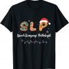 T-Shirt SLP Speech Language Pathologist Santa Christmas Pajama