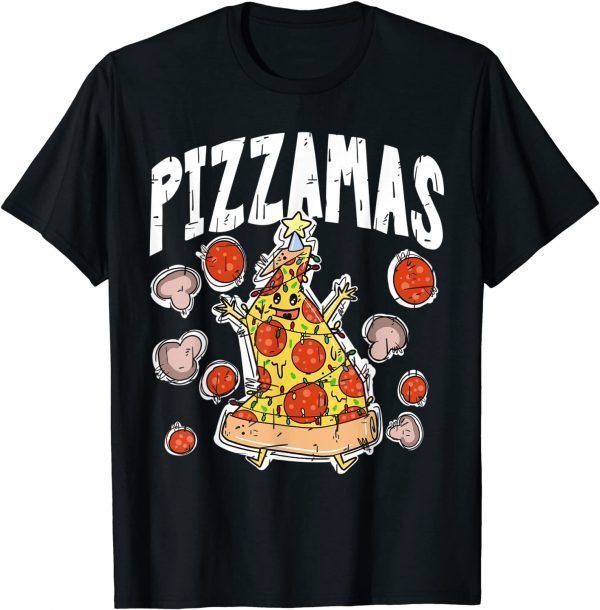T-Shirt Pizza Christmas Apparel Funny Xmas Christmas Pizzamas