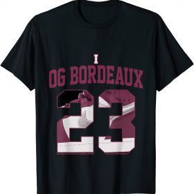 Number 23 Sneaker Matching 1 Retro High OG Bordeaux T-Shirt