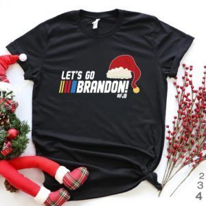 Let's Go Brandon Santa Hat Funny Tee Shirts