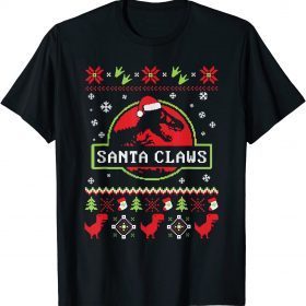 Funny Santa Dinosaur Ugly Christmas Sweater Xmas T-Shirt