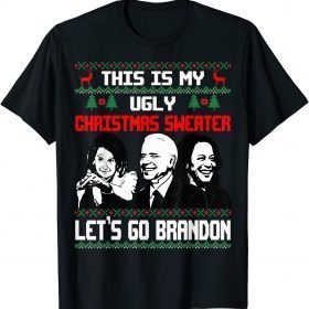 Santa Biden Let's Go Branson Brandon Ugly Christmas Sweater T-Shirt