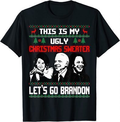 Santa Biden Let's Go Branson Brandon Ugly Christmas Sweater T-Shirt