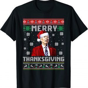 T-Shirt Joe Biden Santa Merry Thanksgiving Republican Ugly Christmas