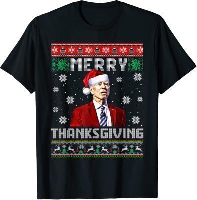 T-Shirt Joe Biden Santa Merry Thanksgiving Republican Ugly Christmas