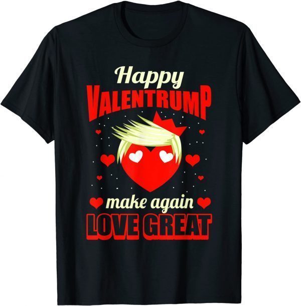 I Love Trump Valentine's Day Red Heart Conservative Vintage 2022 T-Shirt