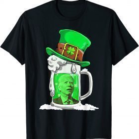 Draft Beer Joe Biden Lucky Shamrock Clover St Patrick's Day T-Shirt