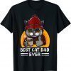 Vintage Best Funny Cat Father Dad Ever Cat Daddy Father Day T-Shirt