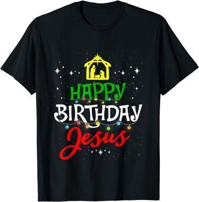 Happy Birthday Jesus Christmas Pajama Holiday Xmas T-Shirt