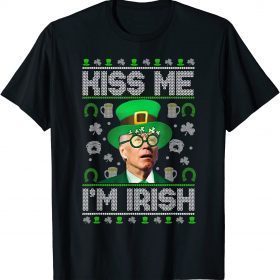 Kiss Me I'm Irish Joe Biden Leprechaun Ugly St Patrick's Day Classic T-Shirt