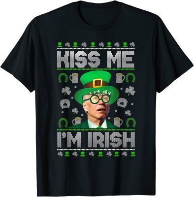Kiss Me I'm Irish Joe Biden Leprechaun Ugly St Patrick's Day Classic T-Shirt