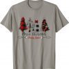 2022 Merry Christmas Plaid Leopard Buffalo Christmas Tree Gift T-Shirt