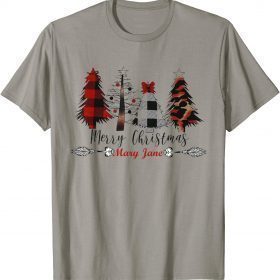 2022 Merry Christmas Plaid Leopard Buffalo Christmas Tree Gift T-Shirt