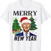 Funny Santa Joe Biden Happy New Year Ugly Christmas Sweater T-Shirt
