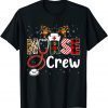 T-Shirt Christmas Nurse Crew For Women Scrub Tops Christmas 2022