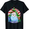 T-Shirt Budgie Blue Parakeet Santa Christmas Tree Decor 2022