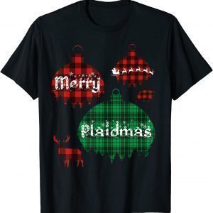 TShirt Merry Plaidmas Funny Christmas Plaid Pajamas Gift