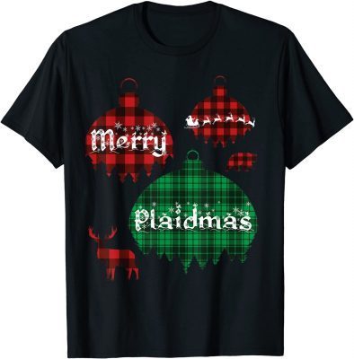 TShirt Merry Plaidmas Funny Christmas Plaid Pajamas Gift