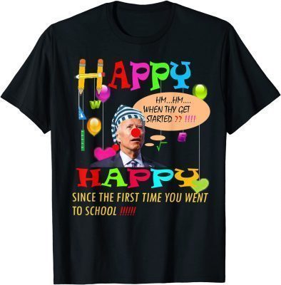 Funny Happy 100 Day Of School For Students Funny Tee joe biden T-Shirt