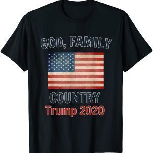 God Family Country US Flag Trump 2022 Tee Shirts