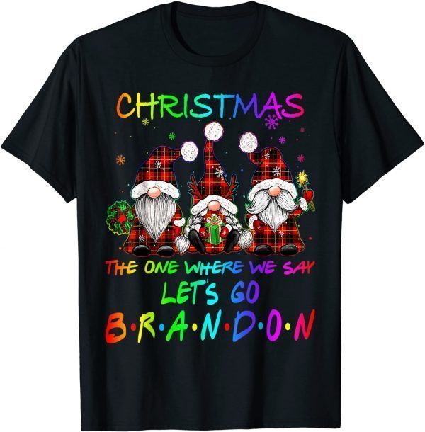 Christmas 2021 Let's Go Branson Brandon Gnome Christmas T-Shirt